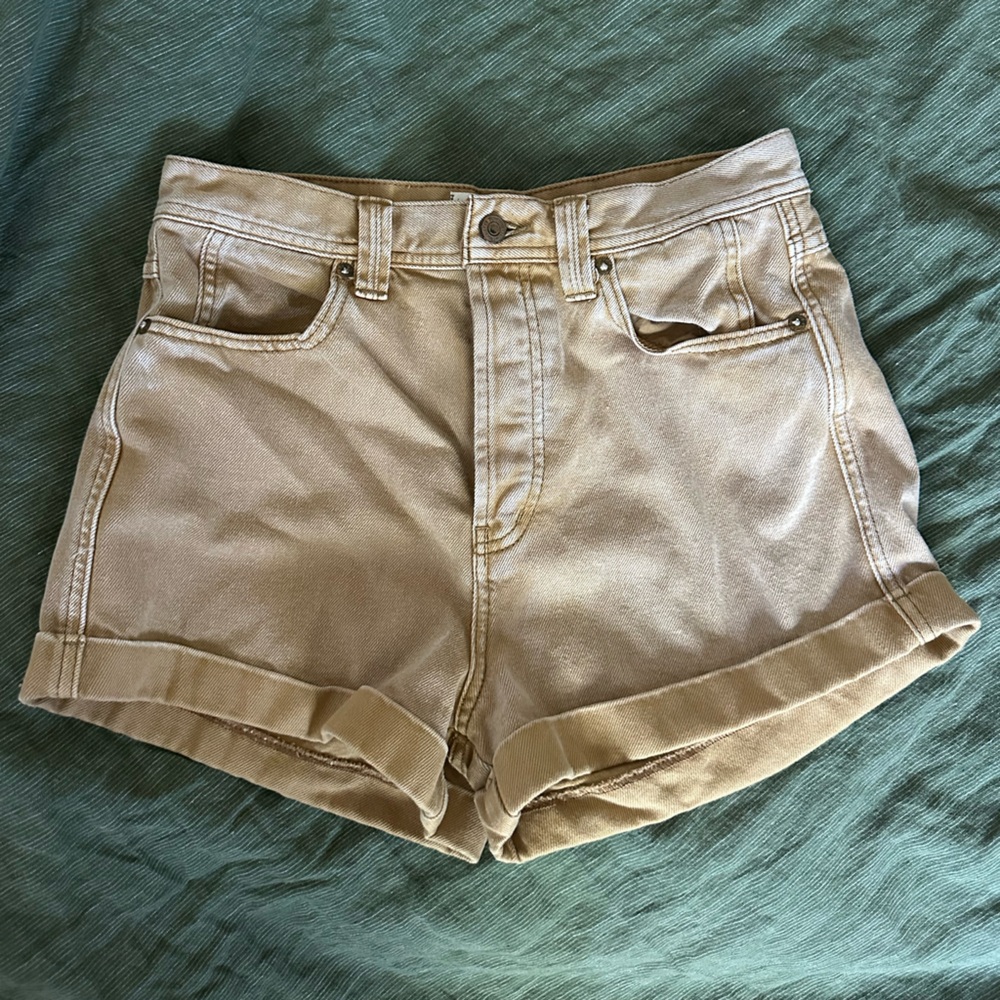 Women's jeans Tan denim Shorts Free People size 28 - Picture 6 of 6